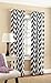Mainstays Chevron Polyester/Cotton Curtain Panels, Set of 2, Grey/White, 56 Inch x 84 Inch