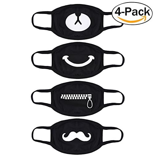 Mouth Mask Aniwon 4 Pack Unisex Kpop Mask Exo Mask Anti Dust