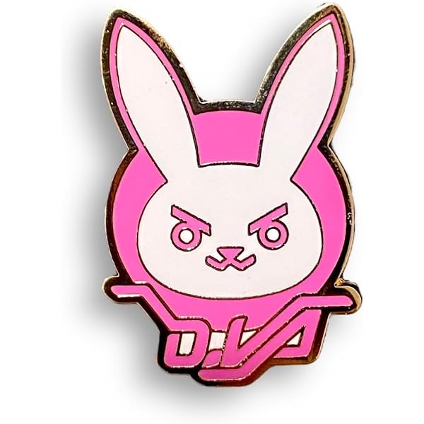 JINX Overwatch D.Va Charm 3D Bunny Key Chain, Pink, 1.75