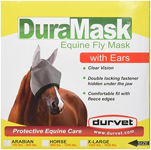 DURVET FLY 081-60021 698741 Duramask Fly Mask with Ears, Gray, Arabian