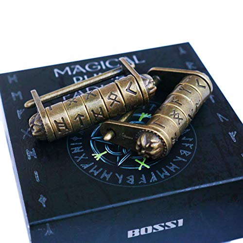 image for BOSSI Magical Runes Padlock - School Backpacks, Bags, Jewelry Box, Che