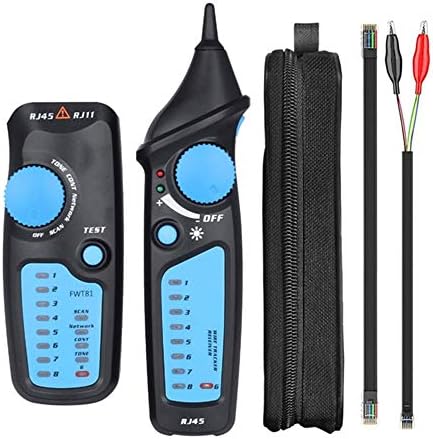 XMAGG® Network Cable Tester RJ45 RJ11 Wire Tracker Telephone Line Tester LAN TV Electric Line Finder Toner Network Cable Collation Continuity Checker with Flashlight