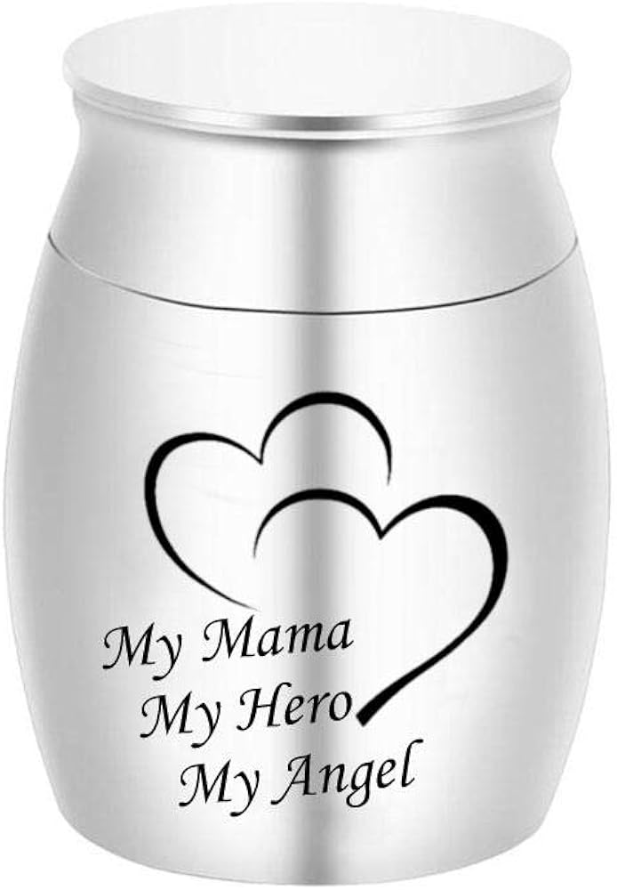 VVHN Steel Pendant Memorial Keepsake 30X40Mm Engraved Keepsake Urns for