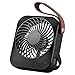 OMORC Mini USB Desk Fan, Rechargeable Portable Fan, Super Quiet with 55° Adjustable Angle, Table Cooling Fan for Office/Home/Study/Bedroom(Black)