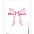 CoOpo Blush Pink Bow Print, Preppy aesthetic wall art, teen room decor, preppy poster, college apartment decor, nursery girly wall art pastel art, 12x16in Frameless