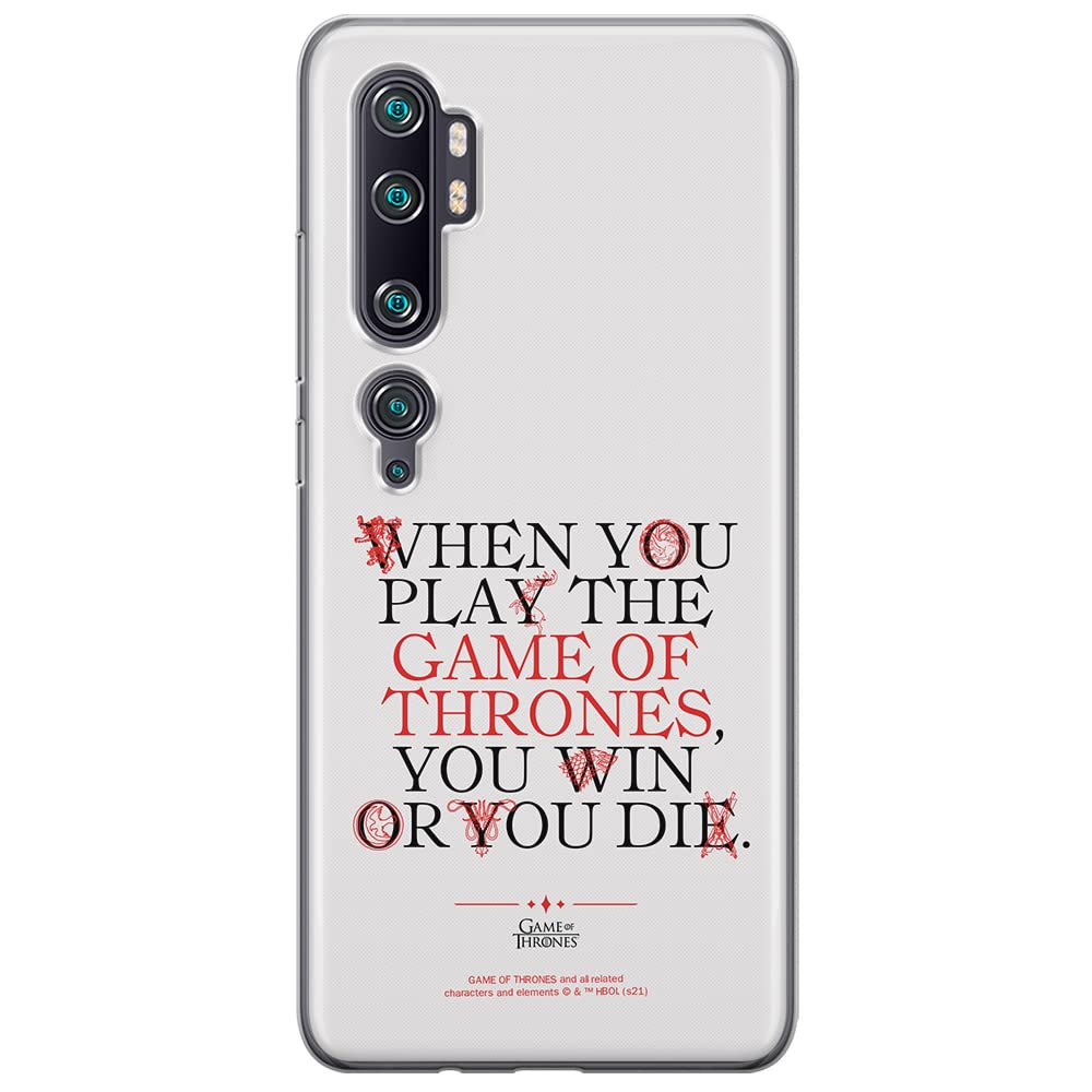ERT GROUP mobile phone case for Xiaomi MI NOTE 10 Lite original and officially Licensed Gra o Tron pattern Game of Thrones 009 optimally adapted to the shape of the mobile phone, case made of TPU — image 1
