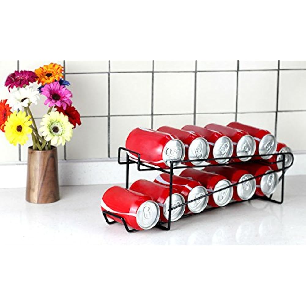  NeatO Stylish Sturdy Steel Can Beverage Dispenser Rack Organizer
