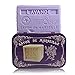 Freesens - Savon de Marseille Bar Soap, Lavender, Metal Box, Made in France, 100gr
