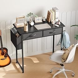 OLIXIS 32 Inch Small Desk with Drawers, Home Office