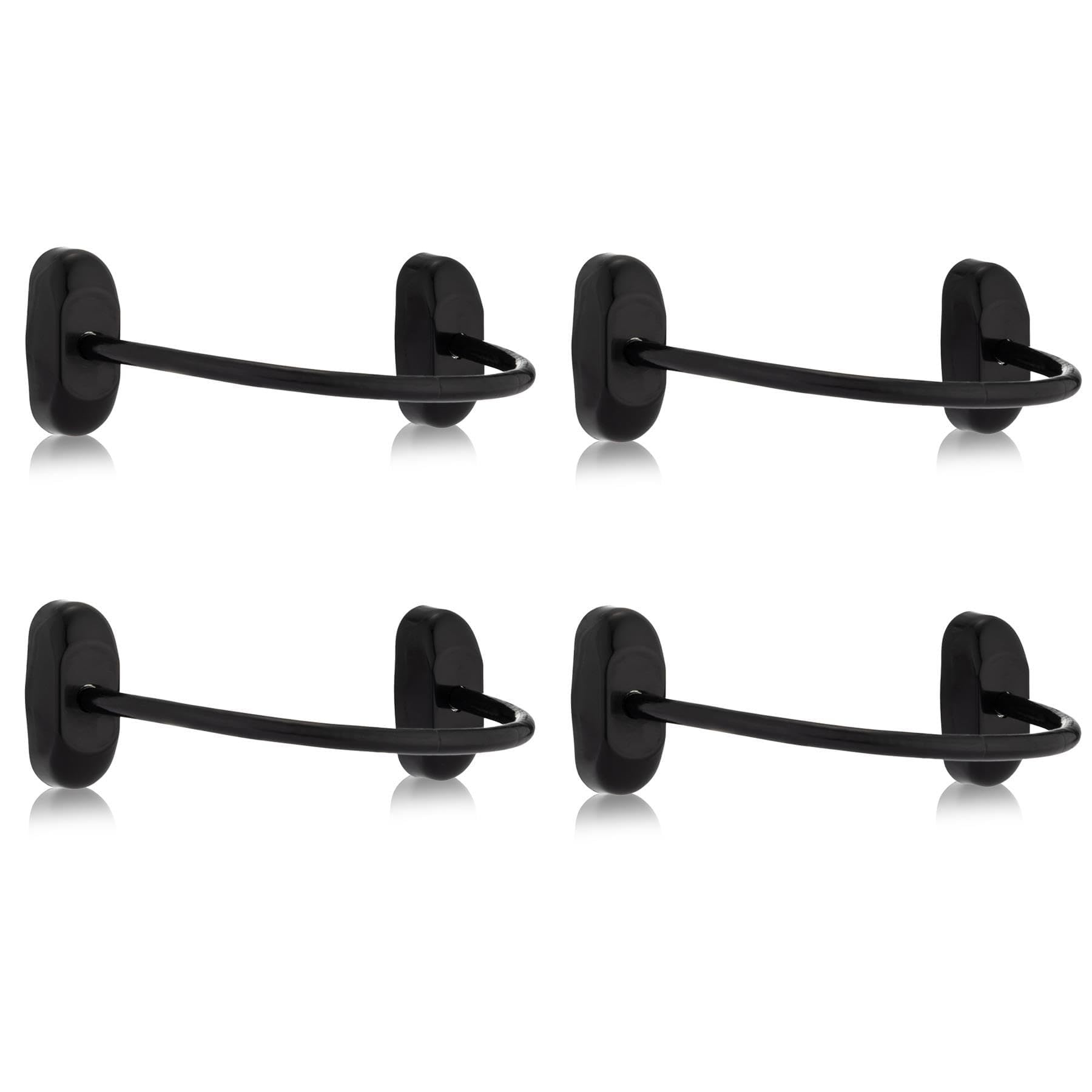 XFORT 4 Pack Viper Fixed Cable Window Restrictor in Black, Durable Window Safety Lock for Child Safety and Window Security