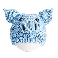 xxiaoTHAWxe Baby Beanie, Newborn Baby Boy Girl Cute Cartoon Pig Hat Knitted Beanie Cap Photography Prop - Blue