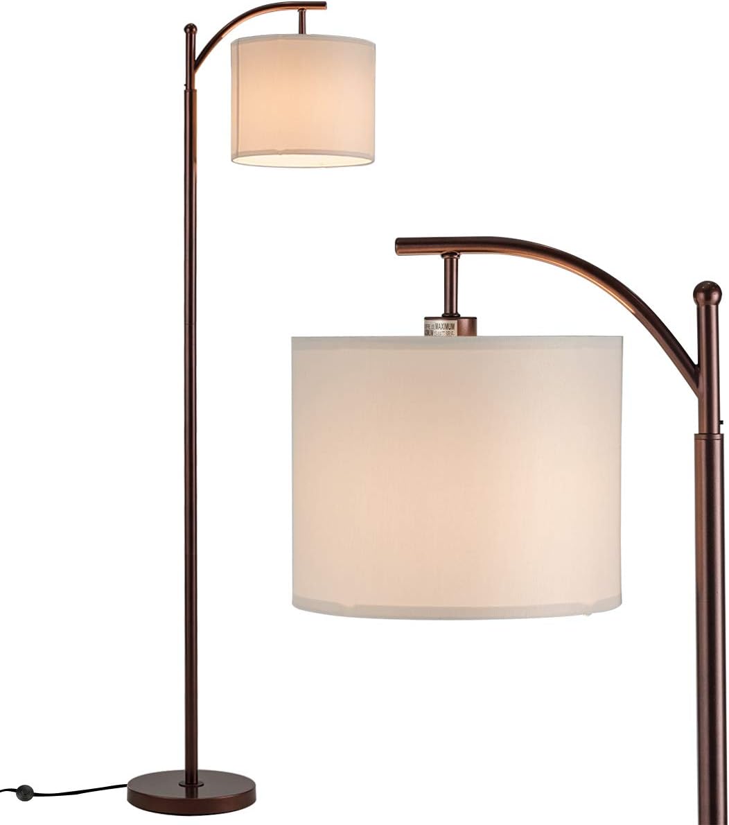 red modern floor lamp