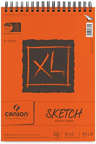 Canson XL Pads, 100 Sheets 9" x 12" Landscape/Wirebound Top