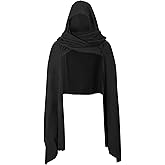 Medieval Hooded Shawl, Multifunctional Cowl Scarf, Costume Accessory for Viking Shaman Renaissance