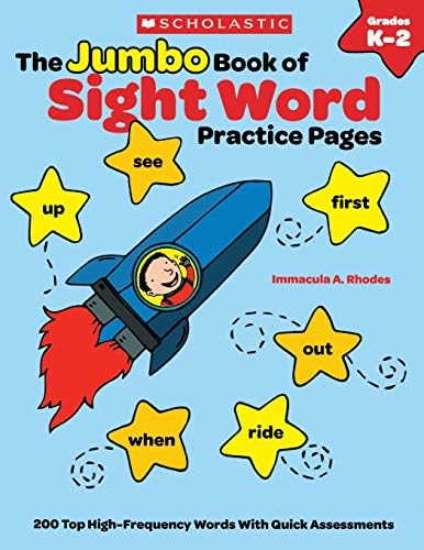 The the Jumbo Book of Sight Word Practice Pages: 200 Top High-Frequency Words with Quick Assessments (Learning Express)