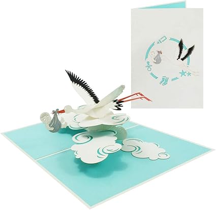 Carte De Voeux Pour Bebe Garcon Ou Fille 3d Pop Up Cigogne Pour Anniversaire Felicitations Invitation Nouveau Ne Bapteme Cigogne Et Petit Bebe 053 Amazon Fr Fournitures De Bureau