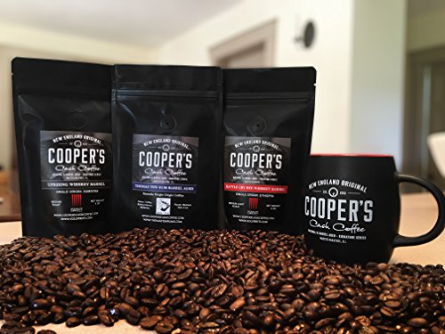 Rum Barrel Aged Coffee - Single Origin Rwanda Coffee Beans Aged in Thomas Tew RUM Barrels - 12 oz Bags, Whole Coffee Bean