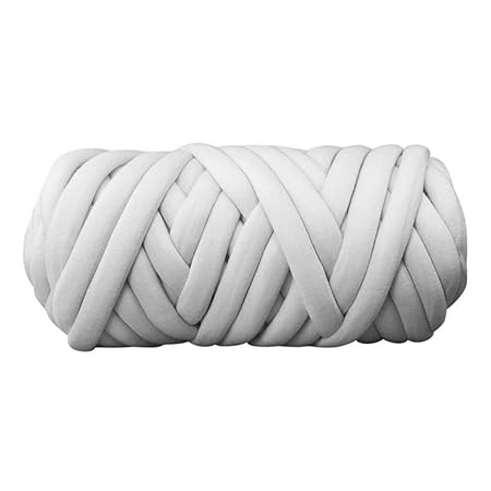 klobige Garn Super sperrige Armstricken Acrylwolle bernat Babydecke Garnrolle weich flauschig groß für Häkeln - hellgrau