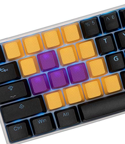 Tai-Hao Blank Rubber Gaming Keycaps Set - 20 Key MX Compatible Anti-Slip Keycaps