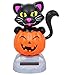 Plastic Solar Powered Dancing Halloween Cats with Pumpkins, 4