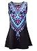 FUNOC Lady Summer Casual Dress Maxi Party Evening Mini Dress Beach Floral dress (Black)