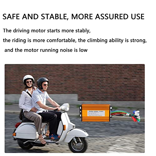 Gueiddi Ebike Brushless Controller, 48V/64V/72V Brushless Motor Controller 3 Mode Metal 1000W-1500W Motor Brushless Controller High Power Universal Brushless DC Motor Controller for Ebike & Scooter
