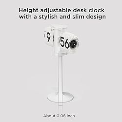 mooas Standing Height Adjustable Flip Desk Clock