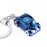 Keychain Flashlight, Jobon Zinc Alloy Car Key Chain with LED Light, Key Rings for Men, Women, Car Decorations, Perfect Christmas Gifts (Blue)