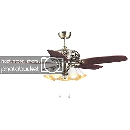 Wolland 52 Vintage Led Ceiling Fan With 5 Light Fixture And 5