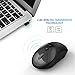 2.4G Wireless Mouse - Seenda Noiseless Ergonomic Optical Mice with Nano Receiver, Adjustable DPI 800/1200/1600 for PC, Laptop, Tablet, Computer, Mac (Black)