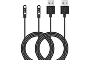 EXMRAT Charger for VeryFitPro Fitpolo Tozo Smartwatch, Magnetic Charging Cable Cord for YAMAY SW021 SW025 Letsfit ID205L ID205U ID205S Wyze 44mm 47mm (2-Pack, 3.3ft/100cm)
