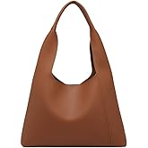 Slouchy Hobo Tote Bags for Women - Retro PU Leather Shoulder Handbag Purse Large Capacity 2pcs