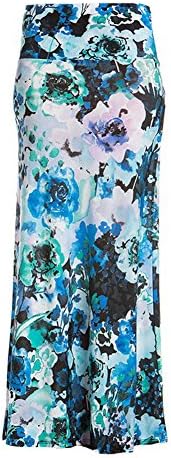 Gravity Threads Women's Pattern Maxi Skirt, Blue Spring