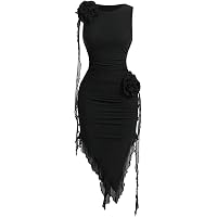 Aazon.co: GORGLITTER Woen's Flower Strapless Halter Bodycon Ini