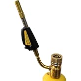 QWORK Torch Tips, Swirl, Compatible with MAP-Pro/LP Gas, Self Lighting, Gas Self Ignition Torch Regulator Brazing Soldering Welding Plumbing Gun