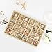 Valdler Sackcloth Stackable 24 Grid Jewelry Tray Showcase Display Organizer