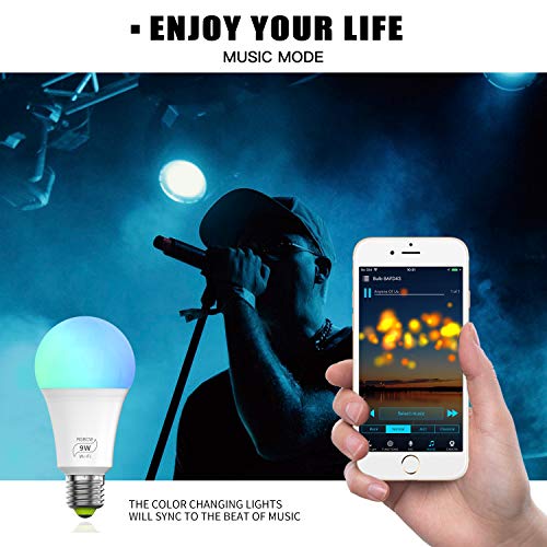 MagicLight Smart WiFi Light Bulb, No Hub Required, Dimmable Multicolor A19 E26 7W (60w Equivalent) Smart Bulb, Compatible with Alexa Google Home Siri IFTTT (3 Pack)