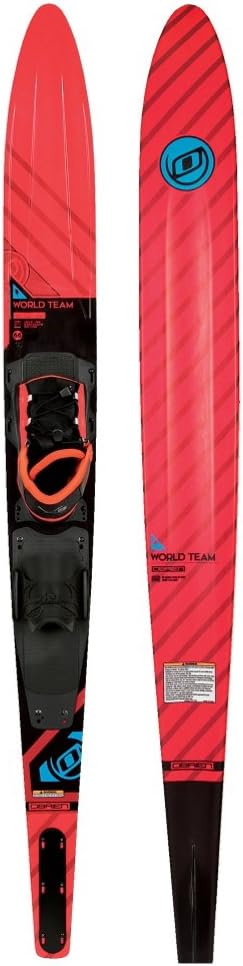 O'Brien World Team Slalom Waterski W/X-9 Adjustable Binding and Rear Toe Plate