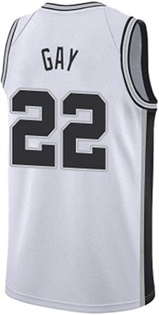 Camiseta De Hombre - San Antonio Spurs # 22 Rudy Gay Camiseta Sin Mangas De Baloncesto Fan Versión Retro Camiseta Malla Versión Transpirable,Blanco,L175~180cm/75~85KG: Amazon.es: Deportes y aire libre