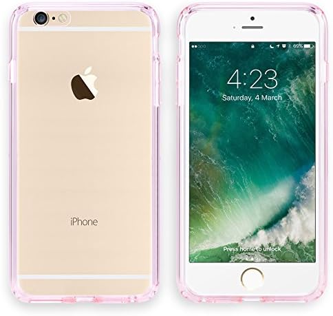 JOJO MALL Case for iPhone 6/6s Case, [Coolest][Shock Absorbing] Cover with Air Cushion Technology and Drop Protection for Apple iPhone 6 and iPhone 6s (Clear&amp;Pink)