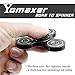 Yomaxer Fidget Spinner,EDC Spinner Toy,Tri-Spinner Fidget Toy Nylon PA Material Hybrid Si3N4 Ceramic Bearing (Black)
