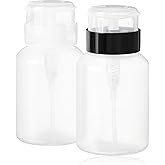 Nail Polish Remover Pump, YAMYONE 2 Pack Acetone Pump Dispenser, Alcohol Dispenser Push Down Empty Lockable Pump Dispenser Bo