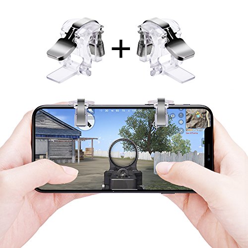 Qoosea PUBG Mobile Game Controllers Triggers Gamepad Sensitive Shoot Aim Joysticks Physical Buttons for PUBG/Fortnite / Knives Out/Rules of Survival for 4.5" to 6.5" Android iOS Phones