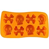 Gothic Novelty SKULL CROSSBONES ICE CUBE TRAY Gelatin Mold Pirate Birthday Party