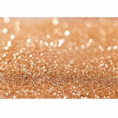 Careonline 5x7ft Vinyl Gold Sequin Bokeh Glitter Photo Backdrop, Wedding Photo Booth Props, Photography Background, Birthday Party Ceremony Background, Studio Props Backdrop - Thumbnail 5