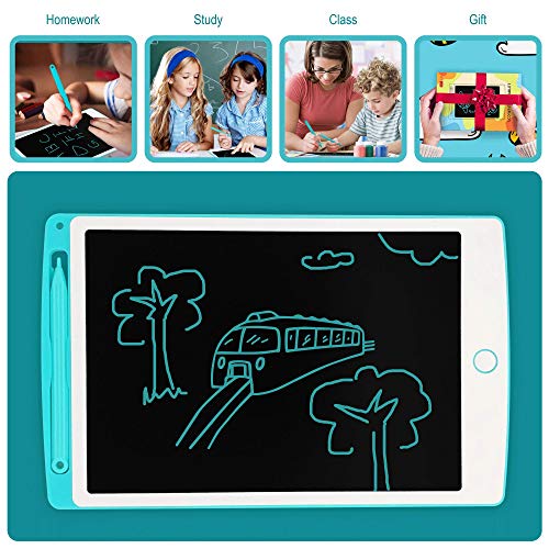 Jonzoo LCD Writing Tablet, 8.5 inch Mini Electronic Doodle Board Kids Drawing Board, Digital Handwriting Pad with Pen, erasable Reusable eWriter Paper-Saving Tool for Home/School/Office (Blue)