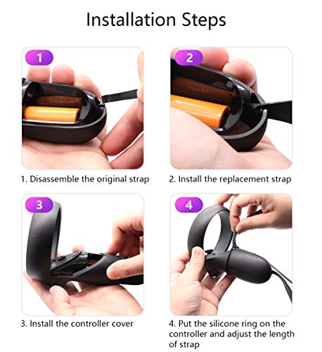Accessories Bundle for Oculus Quest, Kit with Silicone Mask Pad Cover, Controller Knuckle Grip Strap, One-Side Headphones and Cable Clip Organizer for Oculus Quest - Thumbnail 7