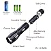 BTOCANDY Handheld Flashlight, 1000 Lumens T6 Led Bulb Waterproof Zoomable Adjustable Flashlight Rechargeable 18650 Lithium Battery With Charger
