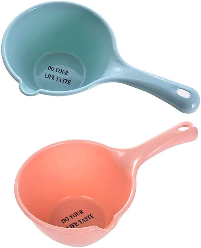2 Pcs Water Ladle Plastic Water Dipper Thickened Bathing Ladle