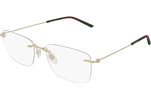 Gucci GG 0399O 002 Light Gold Metal Rimless Eyeglasses 56mm